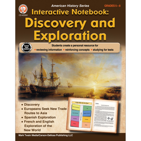 MARK TWAIN MEDIA Interactive Notebook - Discovery + Exploration Resource Book, Gr 5-8 405061